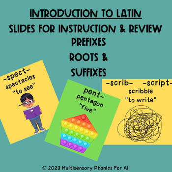 Preview of Morphology: Latin Roots & Affixes BUNDLE- PPT Slides + Student Practice Pages++