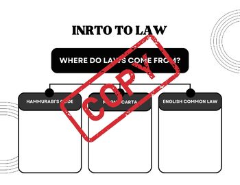 Preview of Intro to Law Unit Worksheets