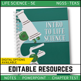 Intro to Life Science Notes, PowerPoint, and Test