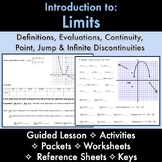 Intro to Evaluate Limits & Discontinuity - Lesson, Workshe
