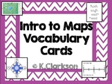 Intro to Maps Kindergarten Vocabulary Cards