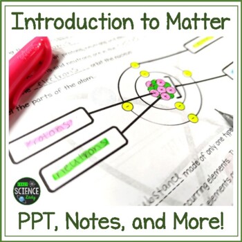 Preview of Intro to Matter PPT and Student Fill-in Notes