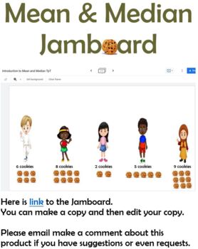 Preview of Intro to Mean and Median Using a Jamboard