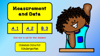 Preview of Measurement and Data for Kindergarten (Common Core)