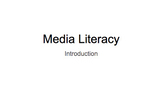 Intro to Media Literacy (adaptable to all grade-levels)