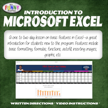 Preview of Intro to Microsoft Excel - a one shot lesson on the basics