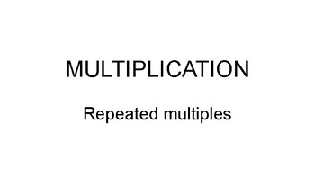 Preview of Intro to Multiplication - Multiples of 1-5