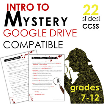 Preview of Intro to Mystery Genre for Teens - Google Compatible and Differentiated