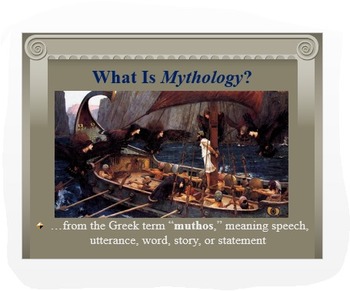 Preview of Intro. to Myth PPT:  Engaging Common Core Characteristics & Functions