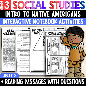 Preview of Intro to Native American History, 3rd Grade Social Studies Interactive Notebooks