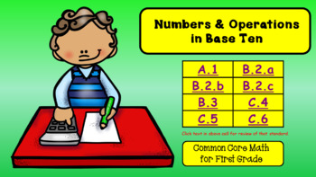 Preview of Numbers & Operations in Base 10 for First Grade (Common Core)