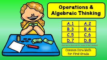 Preview of Operations and Algebraic Thinking for First Grade (Common Core)