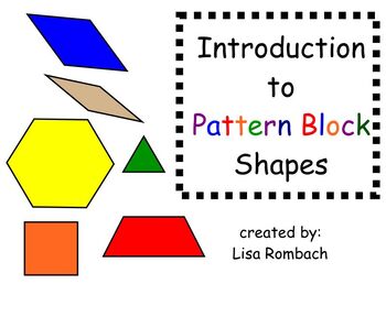 Preview of Intro to Pattern Block Shapes Math SmartBoard Lesson Primary Grades