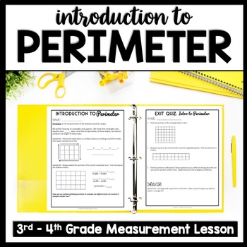 Preview of Intro to Finding Perimeter of Rectangles, Perimeter Notes & Perimeter Practice