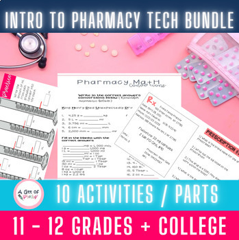 Preview of Intro to  Pharmacy Technician Study Guide/ Exam Practice Bundle
