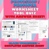 Intro to Photopea: Tools, Icons and Short cuts worksheet w