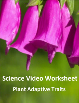 Preview of Intro to Plant Adaptive Traits. Video sheet, Canvas, Easel & More (V3)