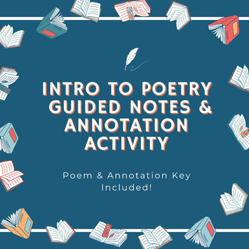Preview of Intro to Poetry Guided Notes & Annotation Activity