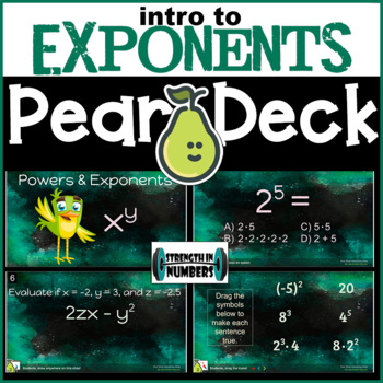 Preview of Intro to Powers & Exponents Digital Activity for Pear Deck/Google Slides
