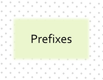 Preview of Intro to Prefixes Power Point for Intermediate Grades Review Practice