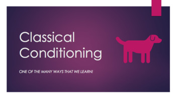 Preview of Intro to Psychology - Classical Conditioning (PPTX)