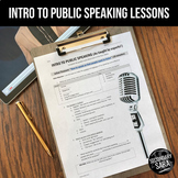 Intro to Public Speaking Mini-Unit: Learning from Experts 