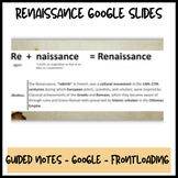 Intro to Renaissance Notes Slides