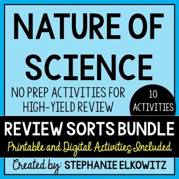 Preview of Intro to Science / Nature of Science Review Activities | Printable & Digital