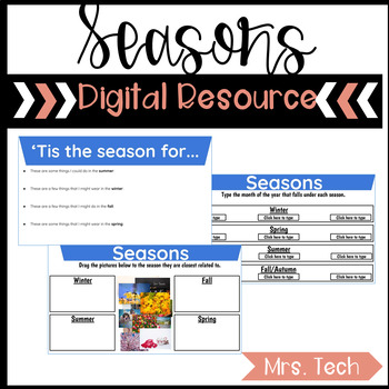 Preview of Intro to Seasons Digital Resource