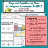 Slope & Equations of Lines Activity and Assessment BUNDLE