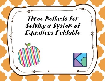 practice solving systems of equations (3 different methods)