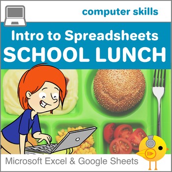 Preview of Spreadsheets and Graphing for Beginners - School Lunch