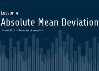 Preview of Intro to Statistics Lesson #4 - Absolute Mean Deviation (Editable)