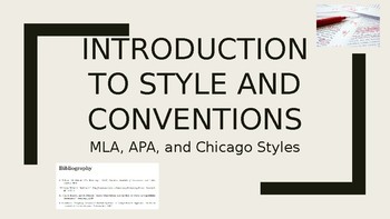 Preview of Intro to Styles and Conventions: Citing in MLA, APA, or Chicago Style