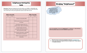 Preview of Intro to The Enlightenment (2 Activities!): Digital Notebook friendly!