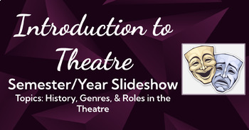 Preview of Intro to Theatre Slides for the Entire School Year (Units: History, Genre, Role)