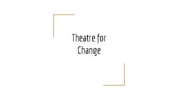 Preview of Intro to Theatre for Change + Image Theatre
