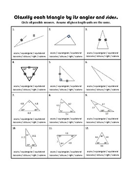 Intro to Triangle Classification: Classifying Triangles Roundup!
