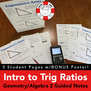 Preview of Intro to Trig Ratios: Guided Notes Activity and Poster