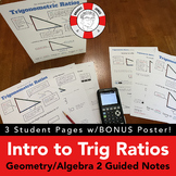 Intro to Trig Ratios: Guided Notes Activity and Poster