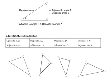 Preview of Intro to Trigonometry - Identifying Sides