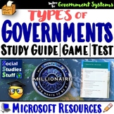 Intro to Types of Governments Study Guide, Review Game, Un