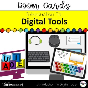 Preview of Intro to Using Digital Learning Computer Tools Boom Cards™ for Kindergarten