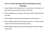 Intro to Video Planning
