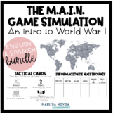 Intro to WWI Simulation Game English & Spanish Bundle