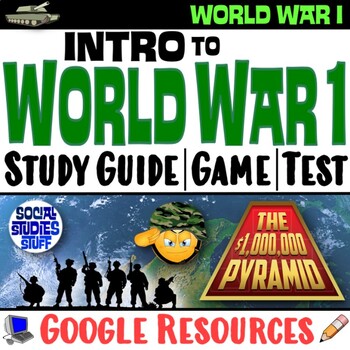 Preview of Intro to WWI Study Guide, Review Game, Unit Test | Assess World War 1 | Google