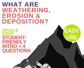 Preview of Intro to Weathering, Erosion & Deposition + 4 Questions (Geology, Earth Science)