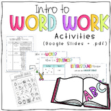 Intro to Word Work/Concepts of Print Unit | Google Slides + .pdf
