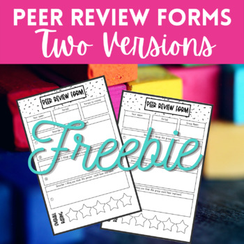 Preview of Peer Review Form for All Subjects and Grades | Peer Review Form
