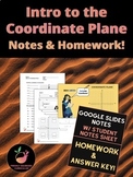 Intro to the Coordinate Plane Notes and Homework
